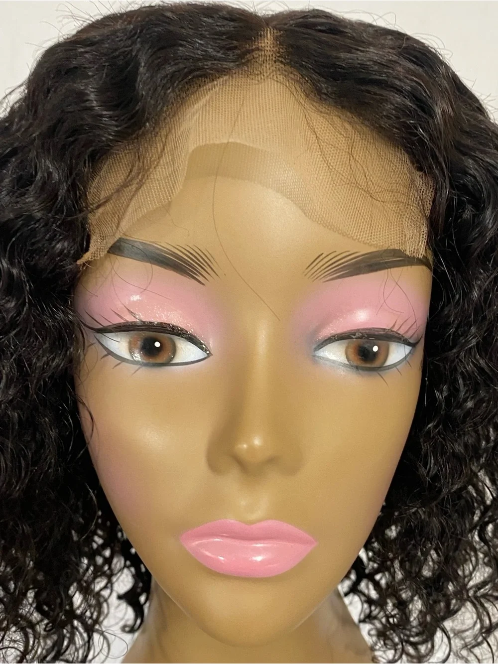 New 10A Deep Wave Human Hair 5x5 Closure Bob Wig 12